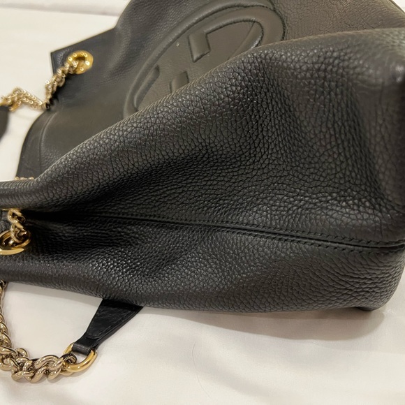 Black, medium Gucci Soho chain shoulder bag - Picture 15 of 16